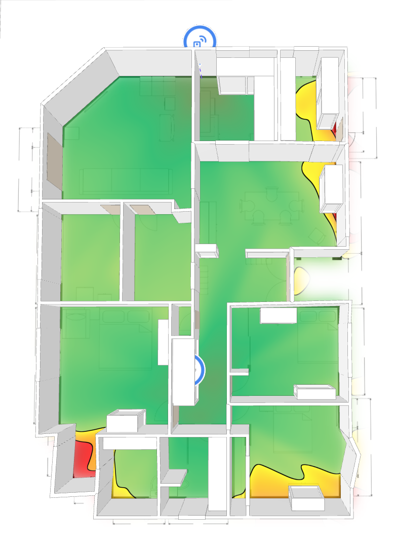 After Wi‑Fi coverage heatmap showing full coverage